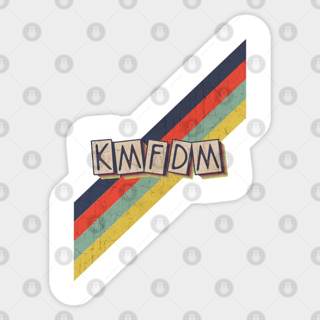 retro vintage color KMFDM Sticker by HarryMarket